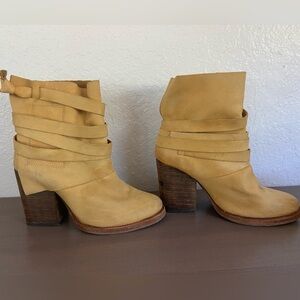 Free People Tan Ankle Booties